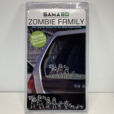 Gama Go Zombie Family Clear Vinyl Window Stickers One Set Of 9 Pieces Brand New