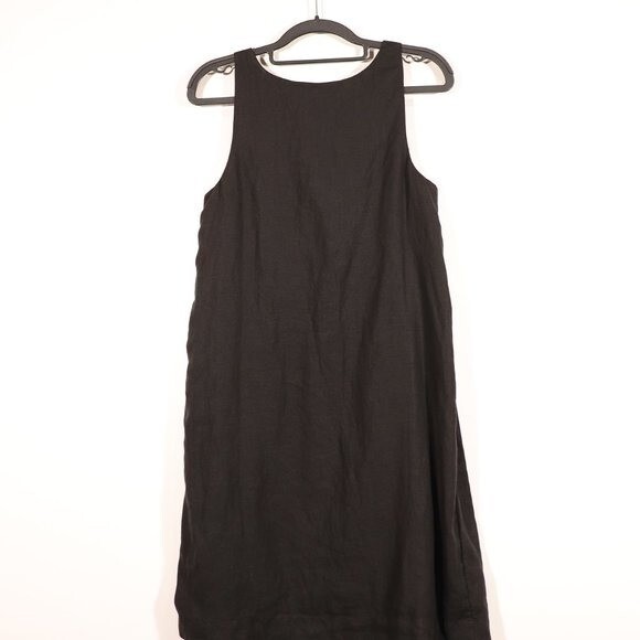 knee length dresses for ladies Fine Linen Dress With Pintuck Detail