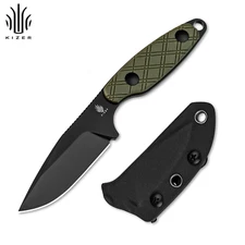 Kizer Muskrat Clip Point Fixed Knife D2 Blade G10 Handle With Sheath 1064A1