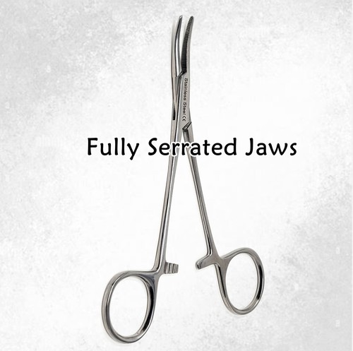 MOSQUITO FORCEPS 5" CURVED SERRATED JAWS STAINLESS STEEL SURGICAL INSTRUMENT - Picture 3 of 3