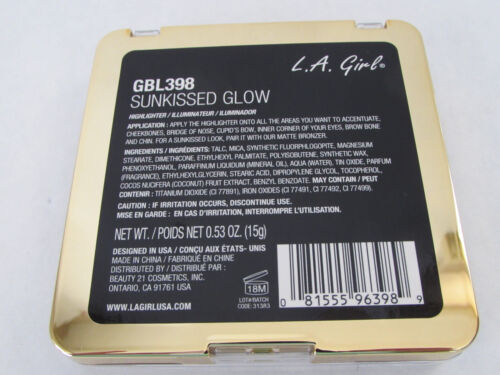 L.A. Girl Highlighter Shade Sunkissed Glow 15g Brand New Sealed LA Girl - Picture 2 of 2