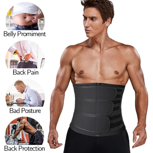 Männer Schweiß Sauna Neopren Taillentrainer Gewichtsverlust Korsett Taillen Body Shaper - Bild 5 von 31