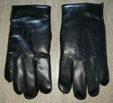 mens size large BLACK WINTER GLOVES THICK PLUSH LINED sure to be warm CLEAN