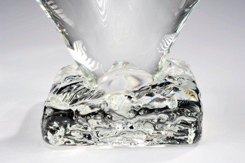VINTAGE LARGE HEAVY GRIZZLY POLAR BEAR FULL LEAD CRYSTAL ART GLASS - MCM SWEDEN - Picture 4 of 11