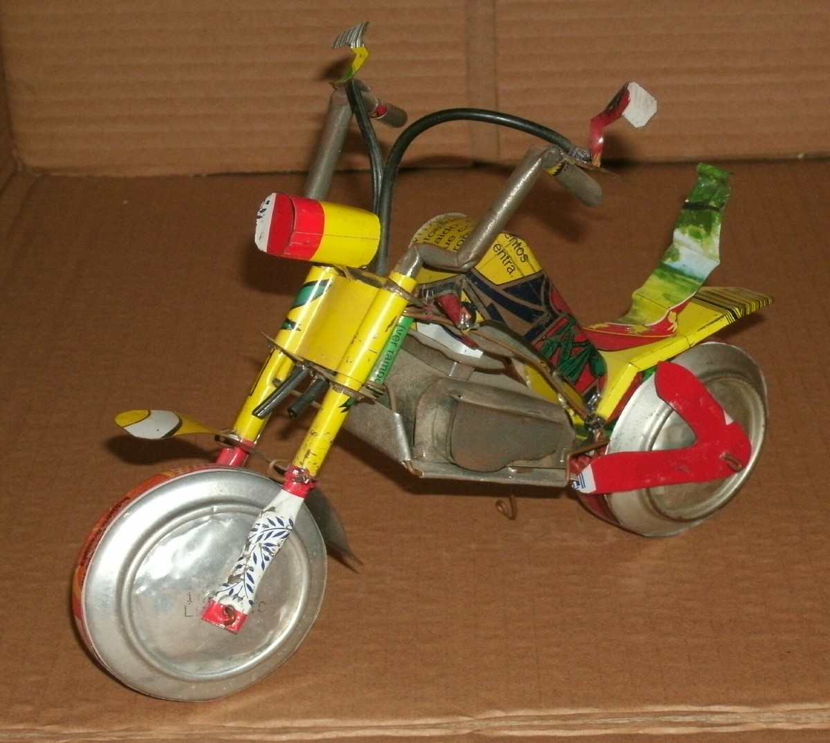 1/10 Scale Custom Made Tin Can Motorcycle Model Metal Bike with
