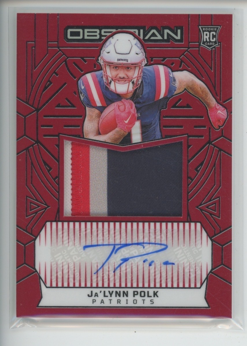Ja'Lynn Polk Panini Obsidian Rookie Jumbo Jersey Autographs #RJJJPK Red