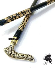 Vintage Wooden Walking Stick Handmade Carved Cane