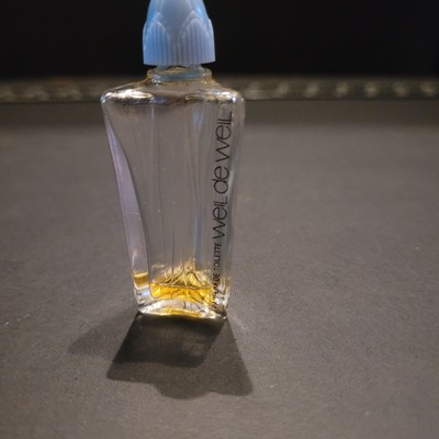 Vtg Weil de Weil Parfum de Toilette Splash Mini Bottle Almost Empty Blue Cap