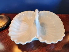 Antique German Dish, SPM Schmeisser Porzellan Manufaktur, Germany, Shell Divided