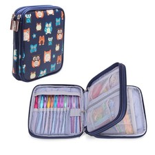 Teamoy Crochet Hook Case, Travel Storage Bag for Various Crochet Needles and