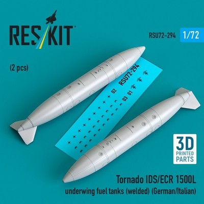 1/72 ResKit RSU72-0294 Tornado IDS/ECR 1500L underwing fuel tanks (welded) (Germ