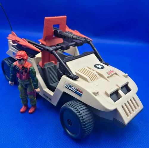 Vintage Hasbro GI Joe 1988 Desert Fox Jeep 6WD Vehicle Complete ARAH