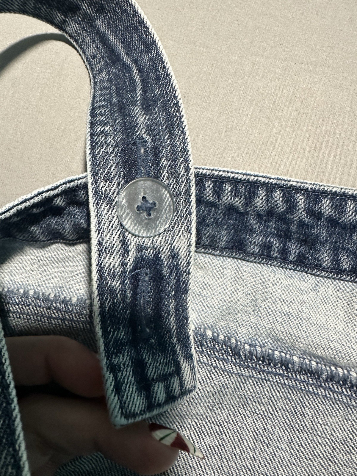 GAP Boho Patchwork Denim Mini Dress Button Up 100… - image 7