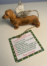 Angel Dachshund Wiener Dog Ornament, NWT Angel Wings