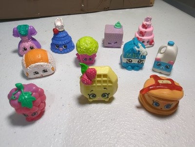Shopkins Moose Toys Mini Figures Lot of 11 Mixed Seasons Food, Clothing Items