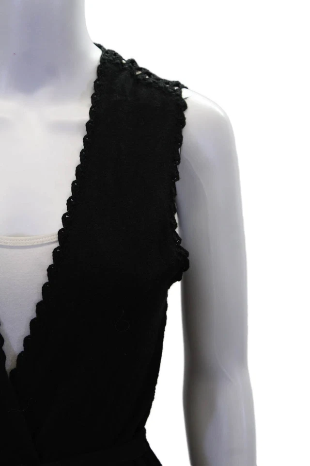 Suéter envolvente Kobi Halperin para mujer sin mangas con cinturón negro talla extra pequeña Foto 2 de 4