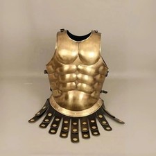Roman Muscle Armor Chest Plate Handmade Brass Cuirass Gladiator Costume