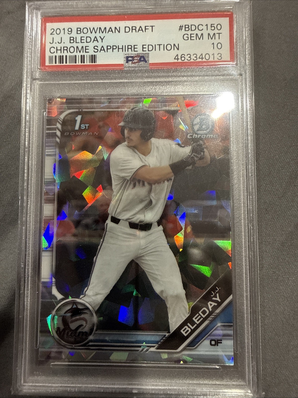 2019 Bowman Draft Sapphire JJ Bleday 1st PSA 10