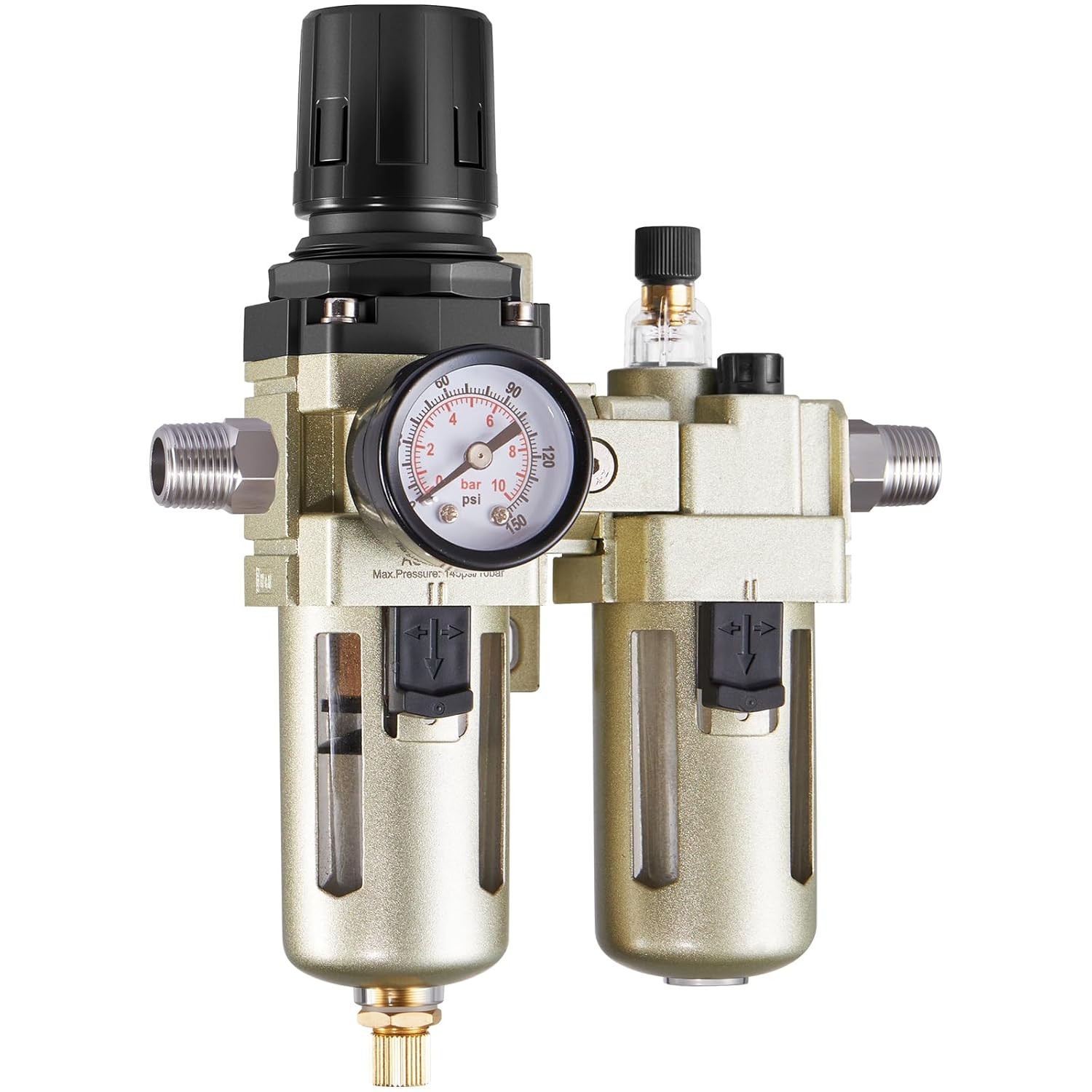 Filter Regulator Lubricator (frl), 3/8" Npt Air Compressor W