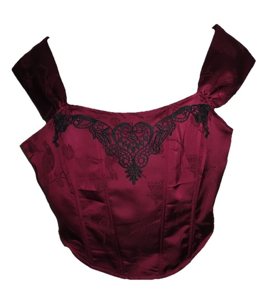 BLACK FRIDAY Dangerfield Burgundy Corset Top Size 12 Medium M