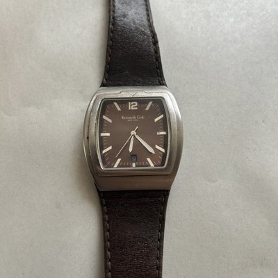 Kenneth Cole KC1213 Mens Unique Casing Steel Quartz Watch For Parts
