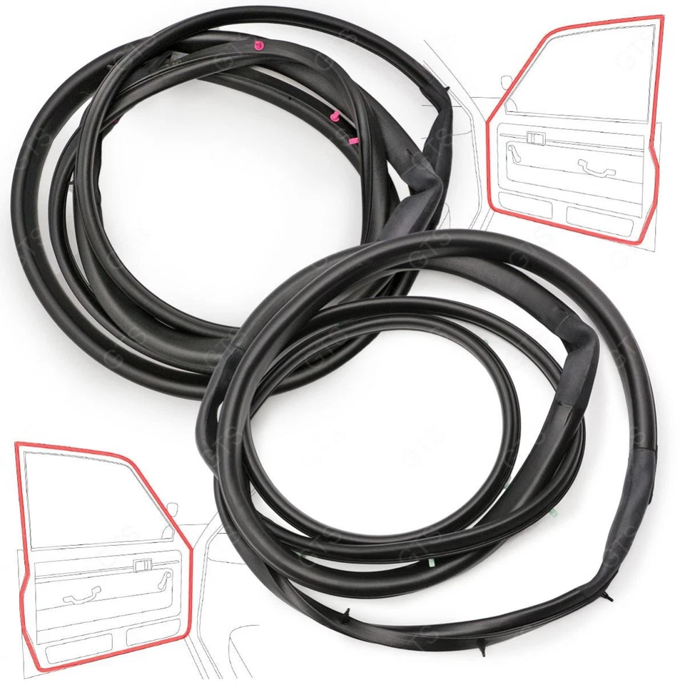 2X Weatherstrip Door Rubber Seal For Toyota Hilux LN85 MK3 Truck 1990 - 1994 Foto 4 de 4