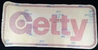 VTG GETTY OIL GAS STATION PUMP DECAL STICKER SIGN NOS 30"X14"