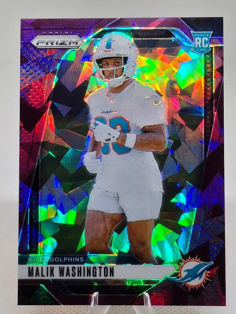 2024 Panini Prizm - Rookies Purple Ice Prizm #371 Malik Washington /225 (RC)