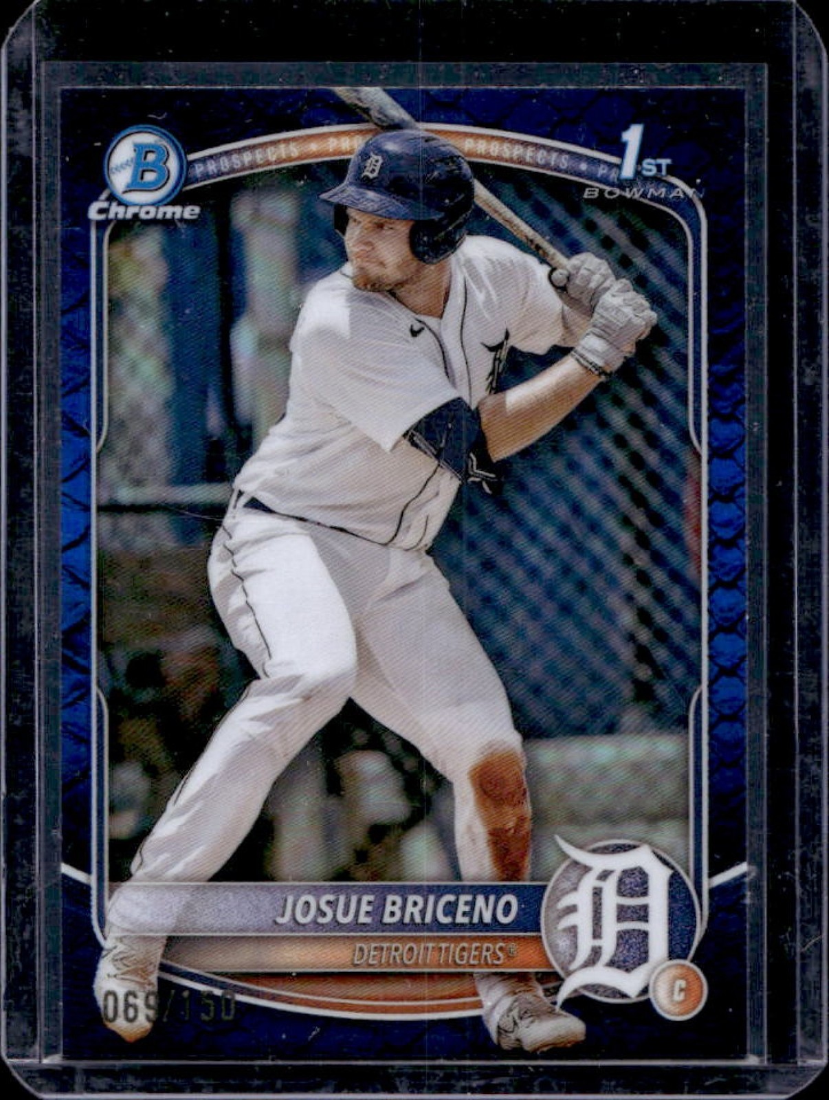 2025 Bowman Josue Briceno Chrome Reptilian Blue Refractor 1st #69/150