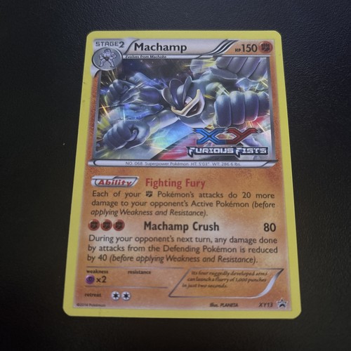 Machamp XY13 Furious Fist Stamp Black Star Promo Pokemon Card Mint!