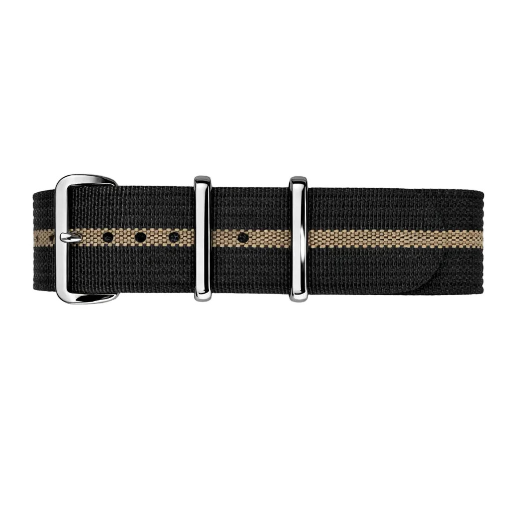 Bracelet Montre Nato Anti-Transpiration en Silicone et Tissu Nylon 22mm