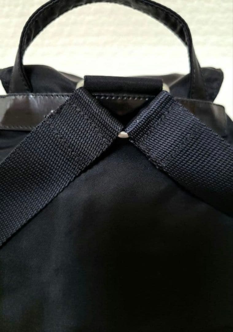 Vintage PRADA Nylon Mini Drawstring Backpack Black - image 11