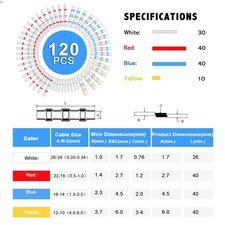 Heat Shrink Solder Seal Wire Connectors Kit 120PCS, Waterproof Butt Connector...