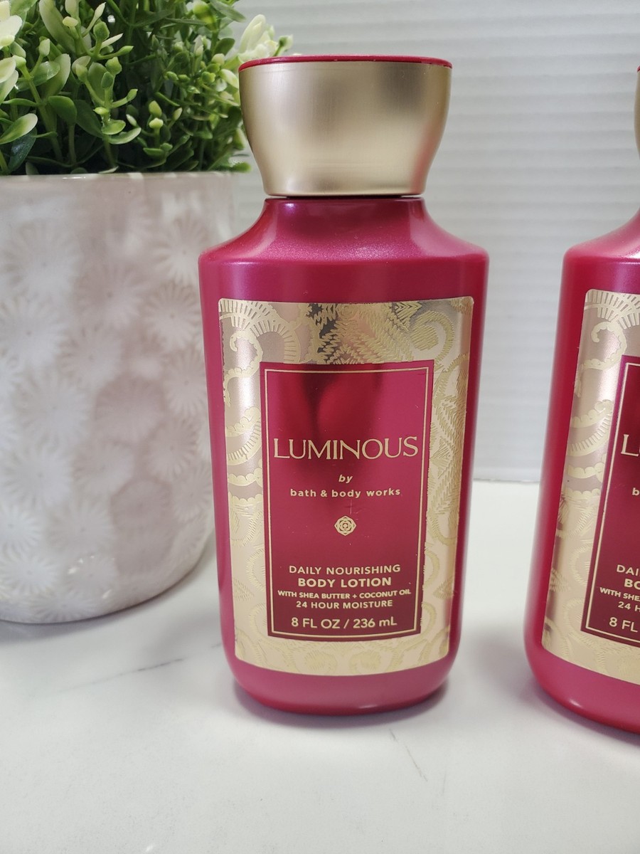 Bath and Body Works Luminous Body Lotion 8 Oz 24 Hour Moisture Set