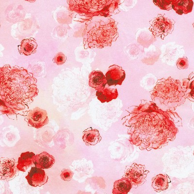 KAUFMAN - Ruby Rose by Lauren Wan - Florals - Camelia 1/4yd