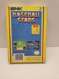 Baseball Stars NES Nintendo 1989 CIB Complete with Manual- SNK 