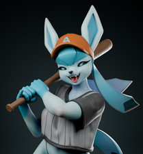 Glaceon 1/12 Scale Resin Figure Anyone's NSFW | Unpainted Model Kit