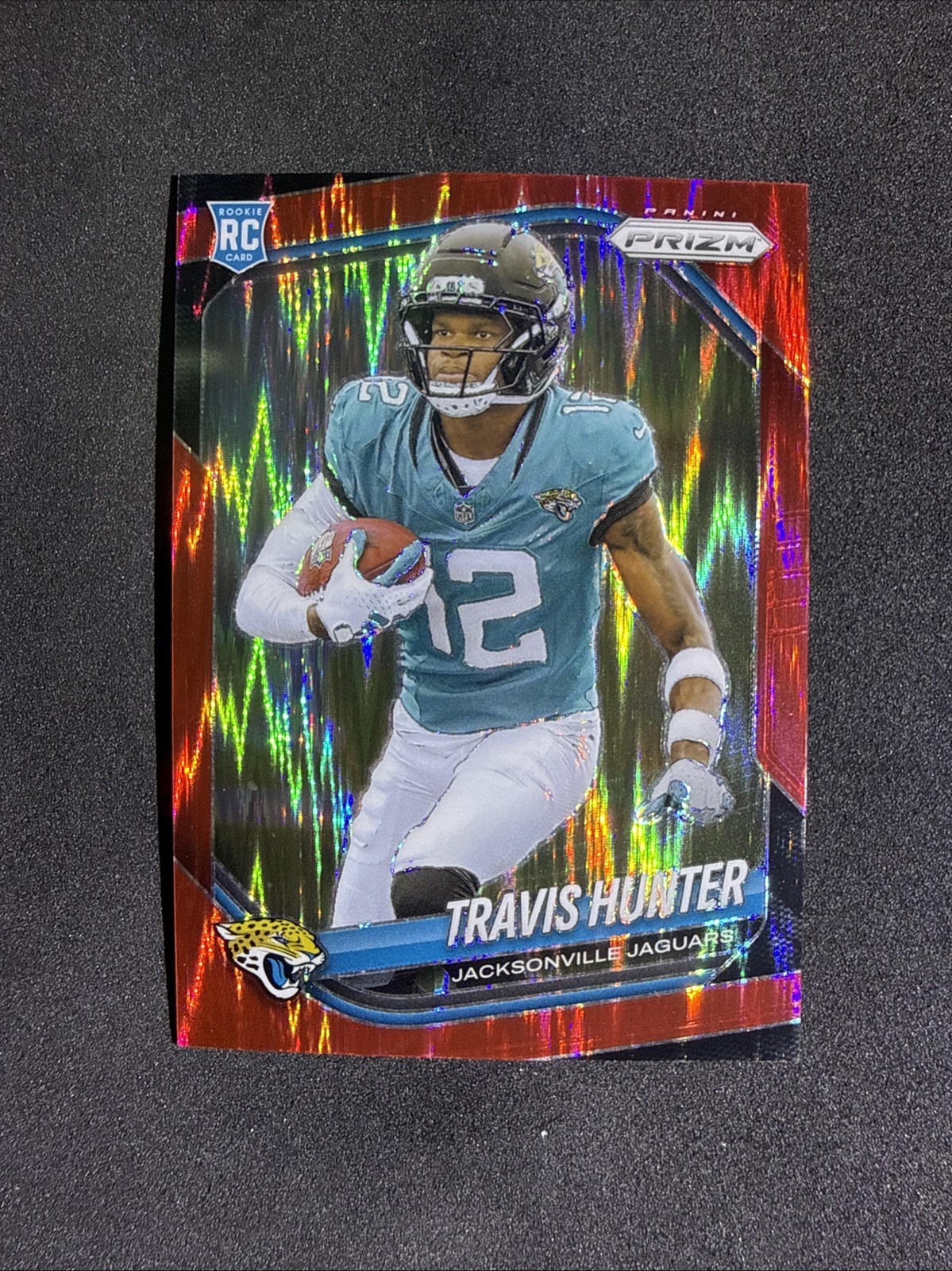 2025 Panini Prizm Travis Hunter #301 Red Flash Prizm SP Rookie RC