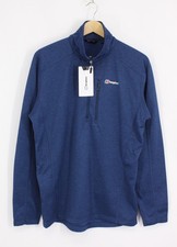 Image of BERGHAUS MENS URBAN SPITZER HALF ZIP FLEECE SAMPLE SIZE L DKBLUE RRP £65 IB