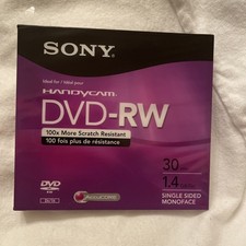 Sony Handycam Blank DVD-RW Camcorder 30 Minute 1.4 GB Disc Single Side NEW