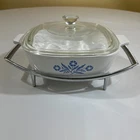 Vintage Corning Ware P-1-B Blue Cornflower 1 QT Casserole Dish Lid P-11-M Triv