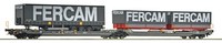 Roco 6600235, Doppeltaschen Gelenkwagen Fercam, Hupac, Neu & Ovp, H0