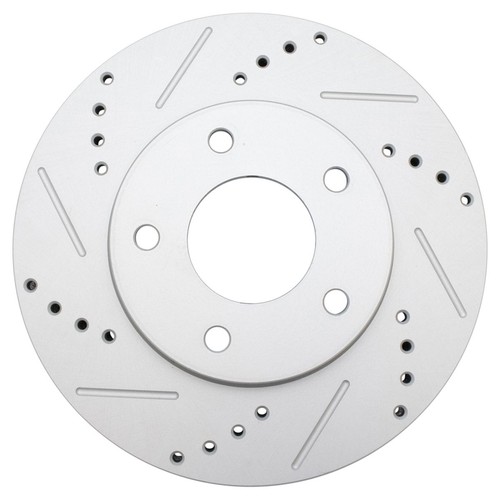 Performance Brake Rotor Drilled Slotted Front Coated Pair for Chrysler - Picture 4 of 5
