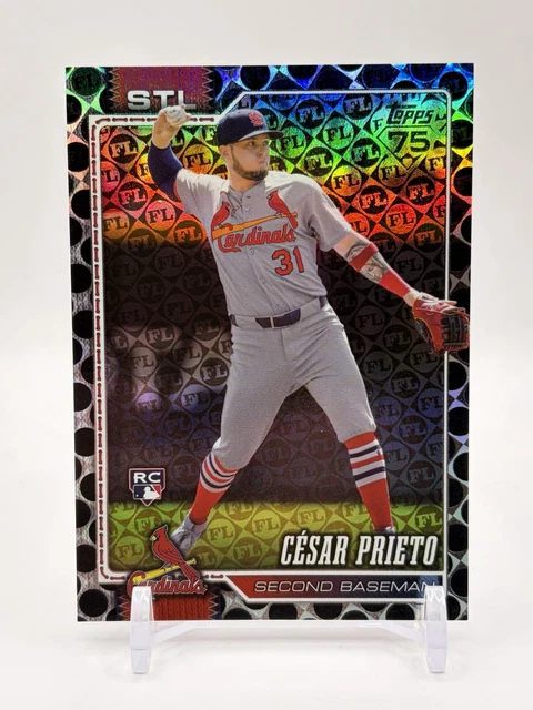 2026 Topps Series 1 Cesar Prieto #95 Spring Training Black Foil /10 RC Cardinals