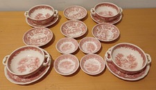 16 tlg Villeroy & Boch Burgenland Suppentassen mit Untertassen, Schale, Schüssel