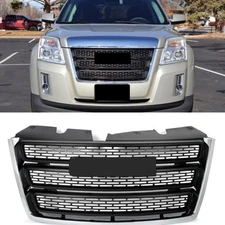 Front Upper Bumper Grille Fit For GMC Terrain SLT 2010-2015 Chrome + Matte Black