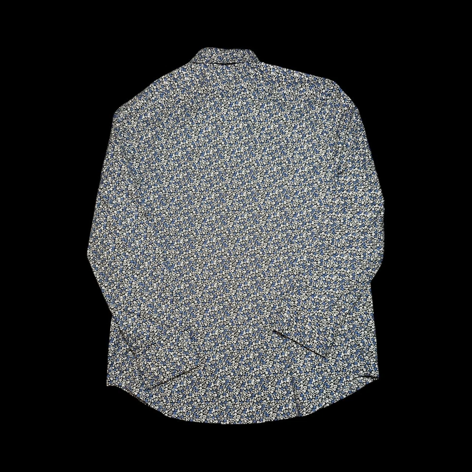 Camisa de vestir Express ajustada con estampado floral manga larga con botones para hombre grande nueva con etiquetas Foto 3 de 4