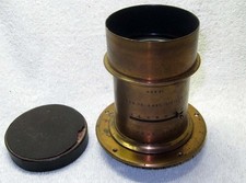 Antique Scientific Lens Co Brass 5x7 PORTRAIT Camera Lens w/Mount Flange.For POR