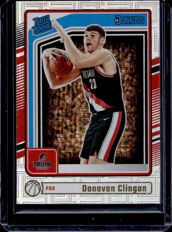 2024-25 Panini Donruss Donovan Clingan Choice Rated Rookie #223 Trail Blazers