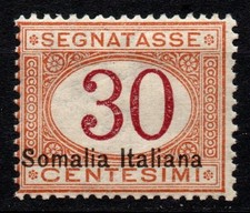 Somalia - 1920 S. 26** - Steuermarken 30 Cent. CV 800-